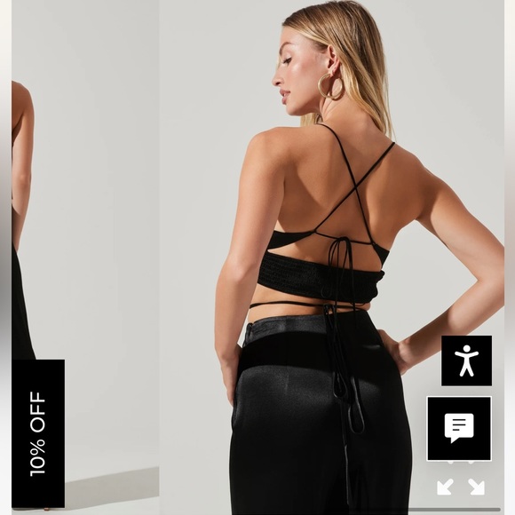 ASTR THE LABEL AMIAH SATIN TIE WAIST WIDE LEG PANTS - Picture 6 of 10